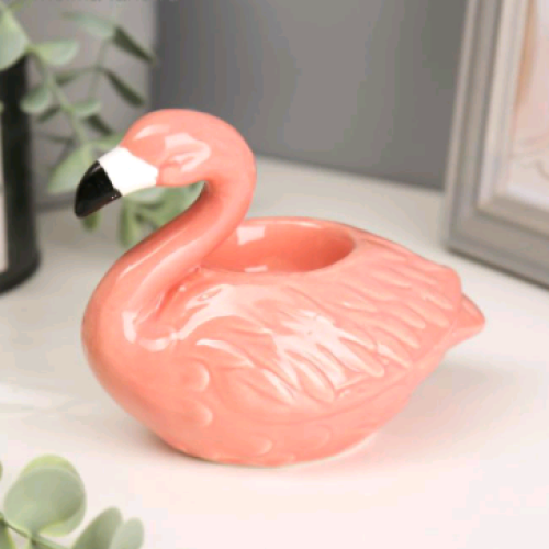 Подсвечник керамика Фламинго